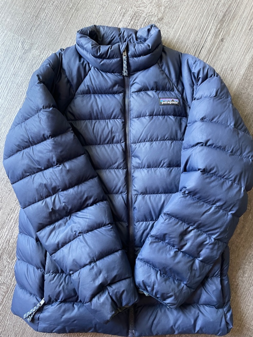 Patagonia Navy Blue Quilted Down Jacket